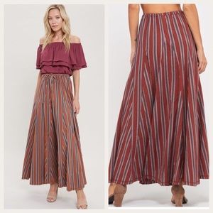 Striped Maxi Skirt
